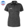 Thumbnail image for Womens Charcoal Honeycomb Jacquard Polo