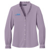 Thumbnail image for Brooks Brothers Womens Purple Ash Long Sleeve Ruffle Collar Blouse