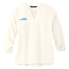Thumbnail image for Mercer + Mettle Womens Ivory 3/4 Sleeve Crepe Blouse