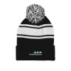 Thumbnail image for Black/White Two Tone Knit Pom Beanie w/Cuff
