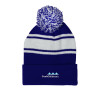 Thumbnail image for Royal/White Two Tone Knit Pom Beanie w/Cuff