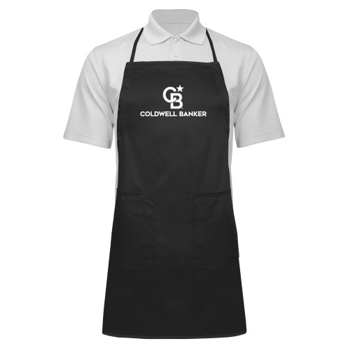 Full Length Black Apron-Monogram Vertical Single