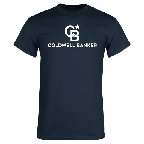 Navy T Shirt-Monogram Vertical Single