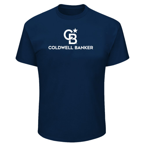 Tall Navy T Shirt-Monogram Vertical Single