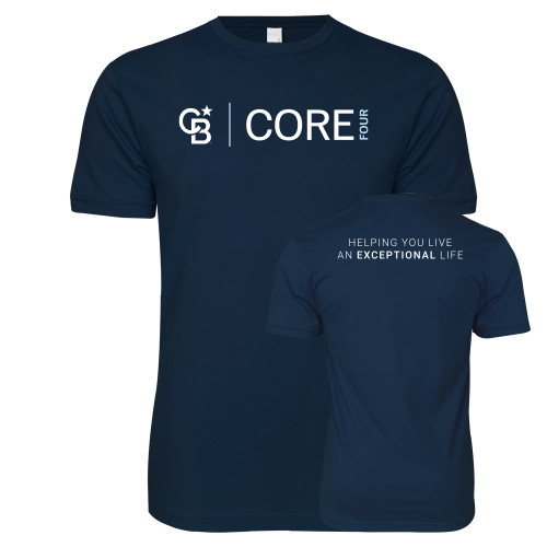  Next Level Navy SoftStyle T Shirt - Core Four