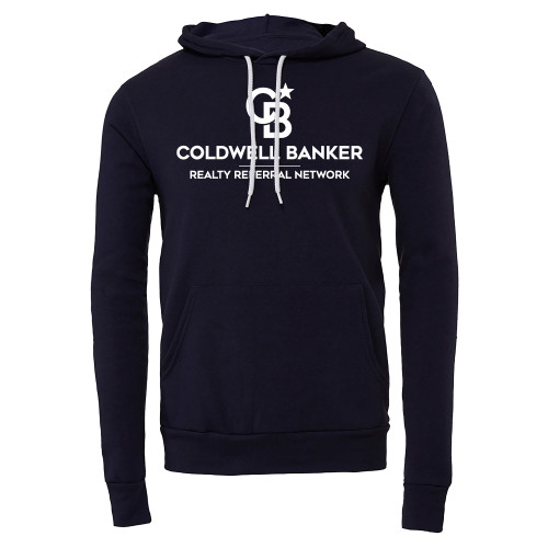 Bella + Canvas Navy Fleece Hood-Realty Referral Network Framed Logo