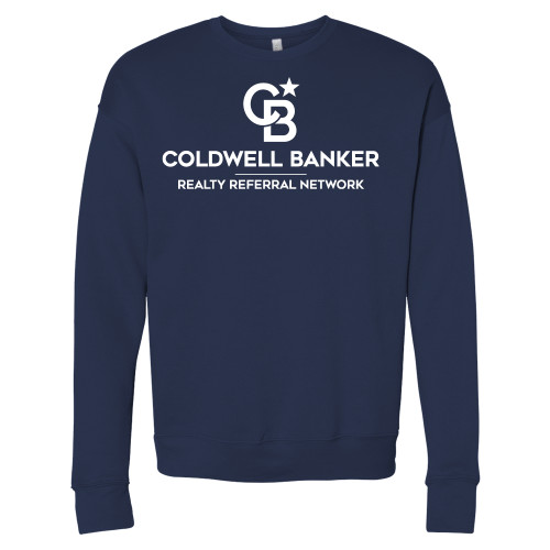 Bella + Canvas Navy Fleece Crew-Realty Referral Network Framed Logo