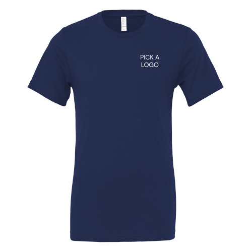 Bella + Canvas Navy Jersey Cotton T Shirt-My Company Logo