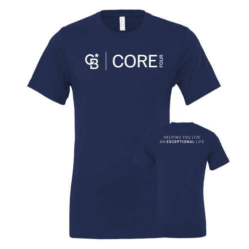  Bella + Canvas Navy Jersey Cotton T Shirt - Core Four
