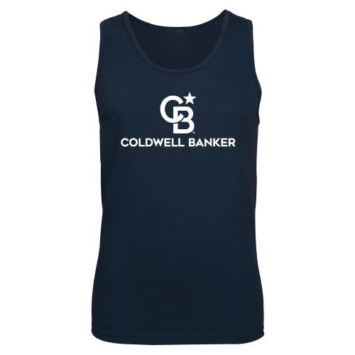 Navy Tank Top-Monogram Vertical Single