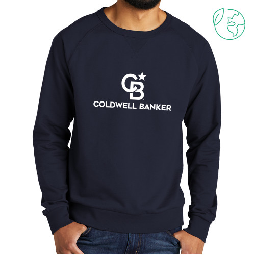 Allmade Navy Organic French Terry Crewneck Sweatshirt-Monogram Vertical Single