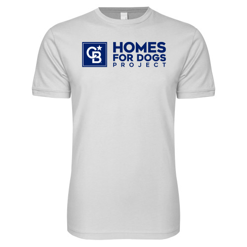 Next Level White SoftStyle T Shirt-Homes For Dogs Blue