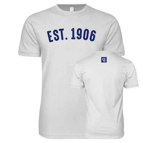 Next Level White SoftStyle T Shirt-Est. 1906