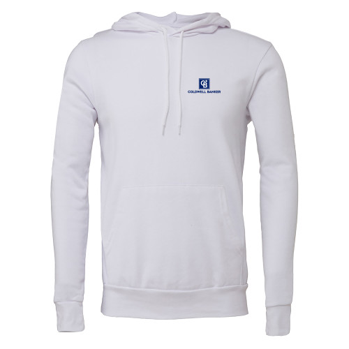 Bella + Canvas White Fleece Hood-Framed Vertical Single