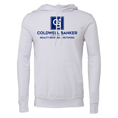 Bella + Canvas White Fleece Hood-Realty Referral Network Framed Logo