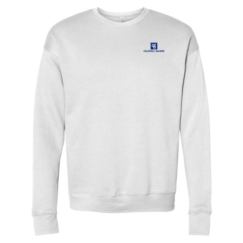 Bella + Canvas White Fleece Crew-Framed Vertical Single