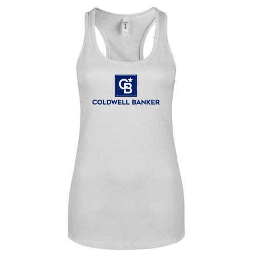 Next Level Racerback Tank White-Framed Vertical Single