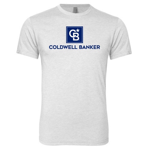 Next Level Heather White Triblend Tee-Framed Vertical Single