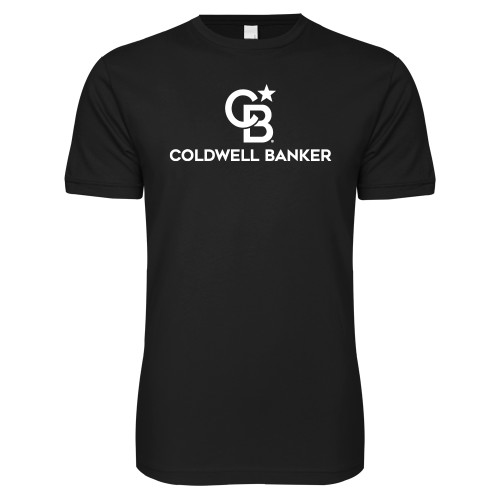 Next Level Black SoftStyle T Shirt-Monogram Vertical Single