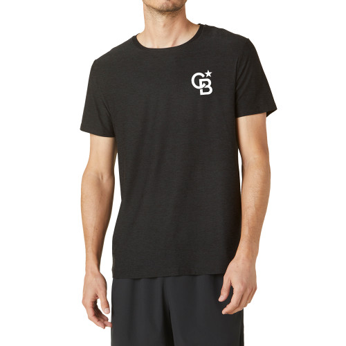 Beyond Yoga Mens Darkest Night Featherweight Always Beyond Short Sleeve Tee -Beyond Yoga CB