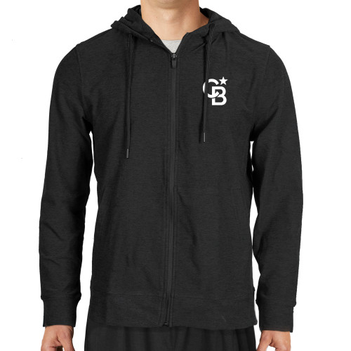 Beyond Yoga Mens Darkest Night Spacedye Freefit Zip Hoodie-Beyond Yoga CB