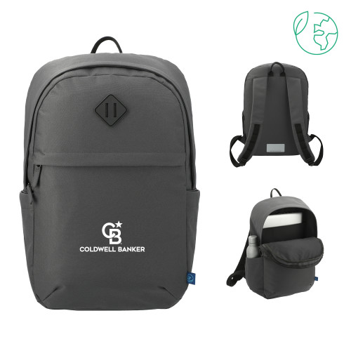 Repreve Charcoal Ocean Commuter Computer Backpack-Monogram Vertical Single