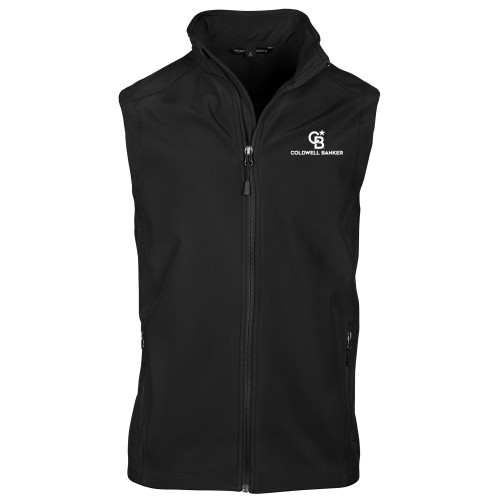 Black Softshell Core Vest-Monogram Vertical Single