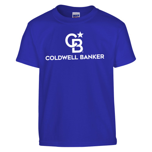 Youth Royal T Shirt-Monogram Vertical Single