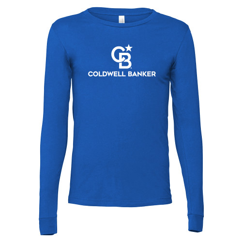 Bella + Canvas Royal Jersey Cotton Long Sleeve T Shirt-Monogram Vertical Single