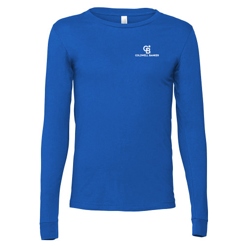 Bella + Canvas Royal Jersey Cotton Long Sleeve T Shirt-Monogram Vertical Single