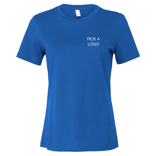 Bella + Canvas Womens Royal Relaxed Cotton T Shirt-My Company Logo