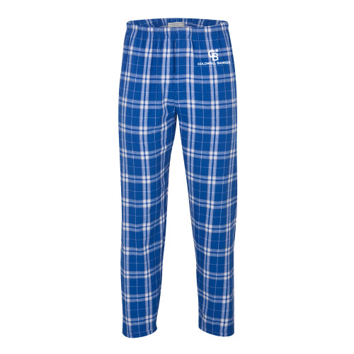 Boxercraft Royal/Silver Unisex Flannel Pajama Pant-Monogram Vertical Single