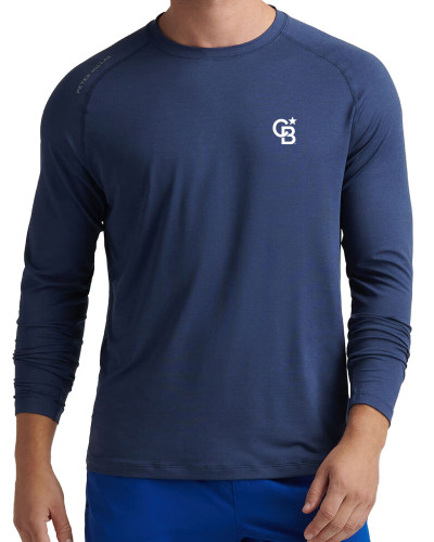 Peter Milar Navy Aurora Performance Long Sleeve T Shirt-