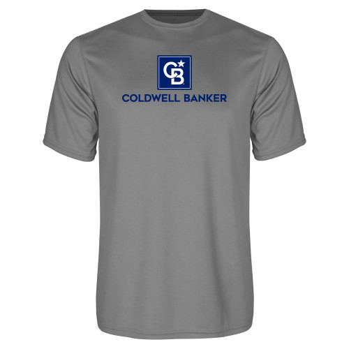 Grey Concrete Performance Tee-Framed Vertical Single