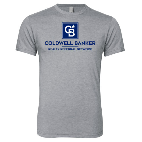 Next Level Heather Grey Triblend Tee-Realty Referral Network Framed Logo