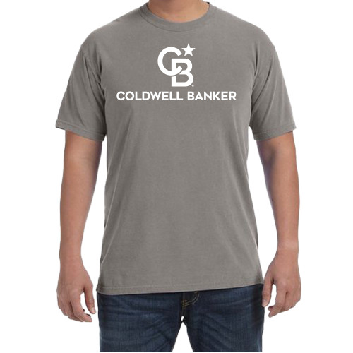 Comfort Colors Grey T Shirt-Monogram Vertical Single