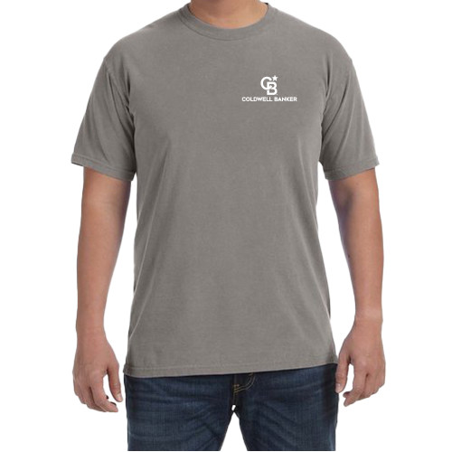 Comfort Colors Grey T Shirt-Monogram Vertical Single