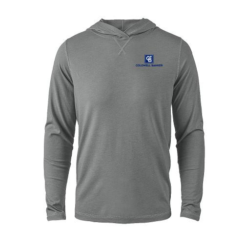 Grey Heather Long Sleeve Hooded Tee-Framed Vertical Single