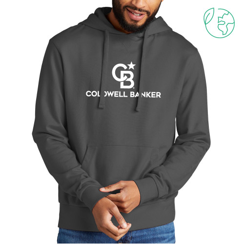 Allmade Dark Grey Organic French Terry Pullover Hoodie-Monogram Vertical Single