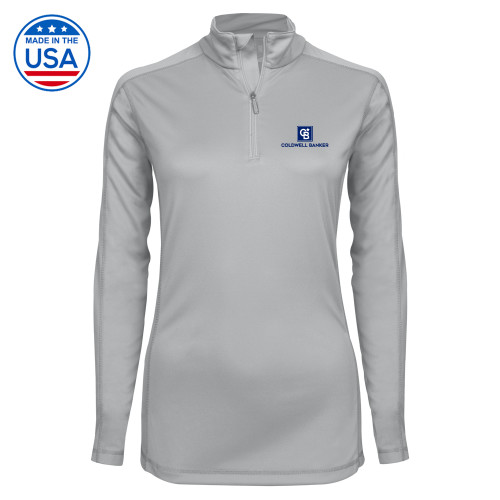 Syntrel Womens Platinum Interlock 1/4 Zip-Framed Vertical Single