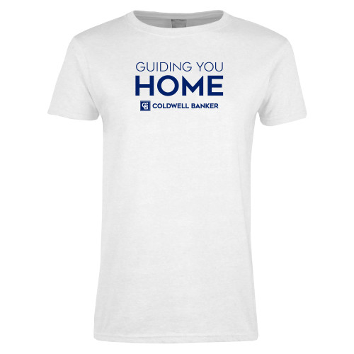 Womens White Short Sleeve Tee-Guiding You Home