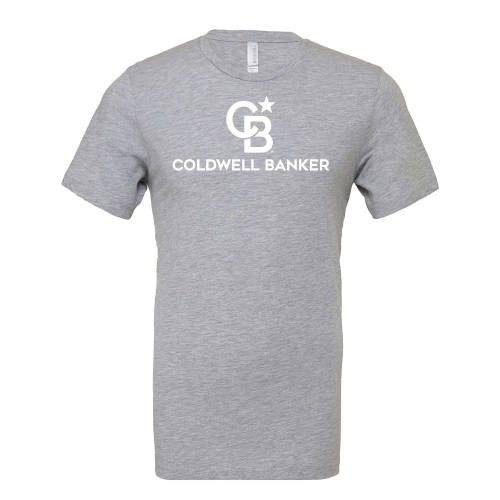 Bella + Canvas Heather Grey CVC T Shirt-Monogram Vertical Single