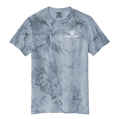 Comfort Colors Blue Heavyweight Color Blast Tee-Monogram Vertical Single