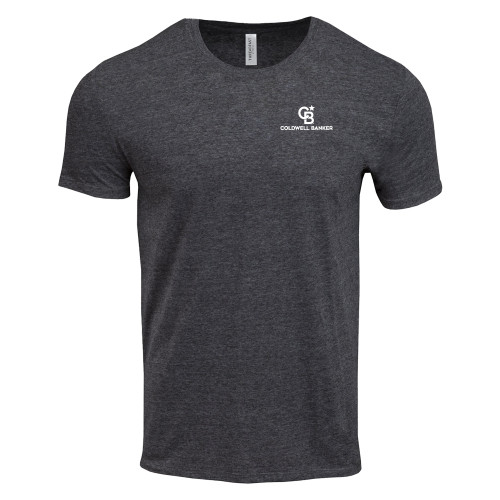 Threadfast Unisex Black Triblend Tee-Monogram Vertical Single