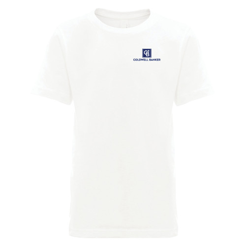 Next Level Youth White Cotton Tee-Framed Vertical Single