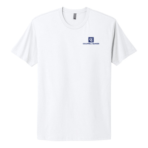 Next Level White Heavyweight Cotton Tee-Framed Vertical Single