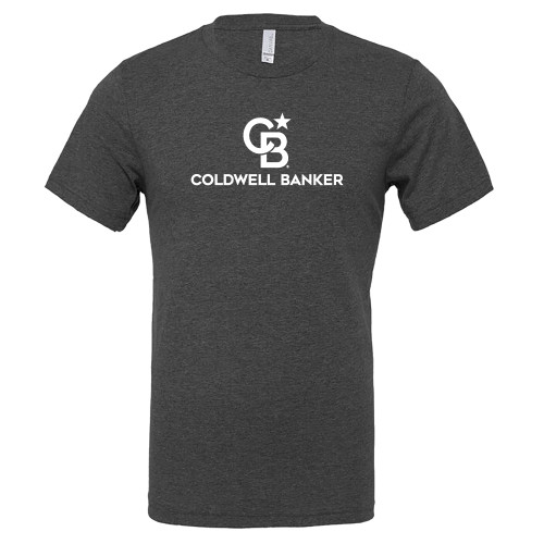 Bella + Canvas Dark Grey Heather CVC T Shirt-Monogram Vertical Single