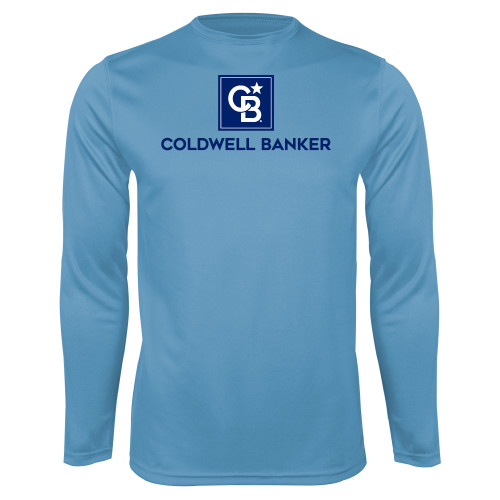 Light Blue Performance Long Sleeve Shirt-Framed Vertical Single
