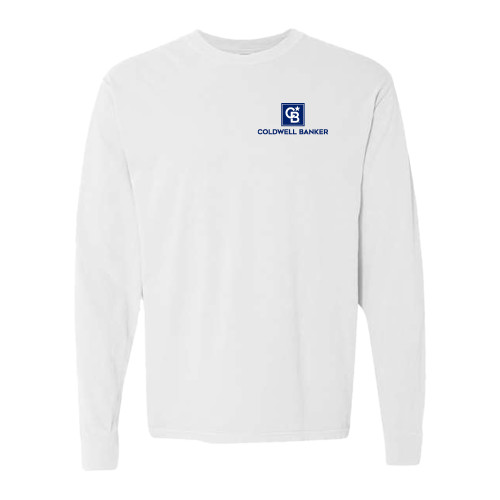Comfort Colors White Long Sleeve T Shirt-Framed Vertical Single