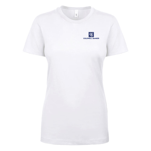 Next Level Womens White Ideal T Shirt-Framed Vertical Single